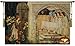Achievement of the Grail Medieval wall hanging tapestry home decor with tassels Size 55