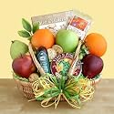 Fruit and Cheese Gourmet Gift Basket Mother's Day Gift Idea Valentines Gift Idea Birthday Gift Idea