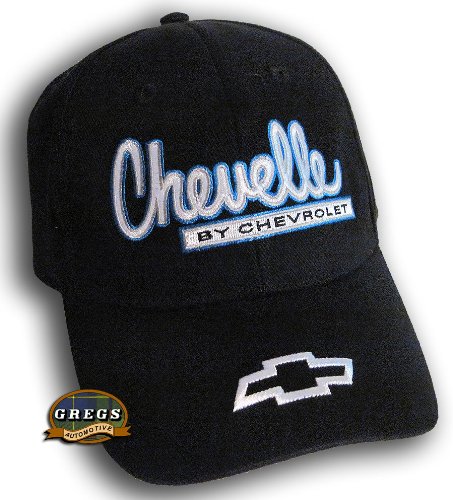 Chevy Chevelle Bowtie Hat Cap Black Apparel Clothing
