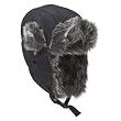 Men's Herringbone Trapper Hat - Grey