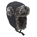 Men's Herringbone Trapper Hat - Grey