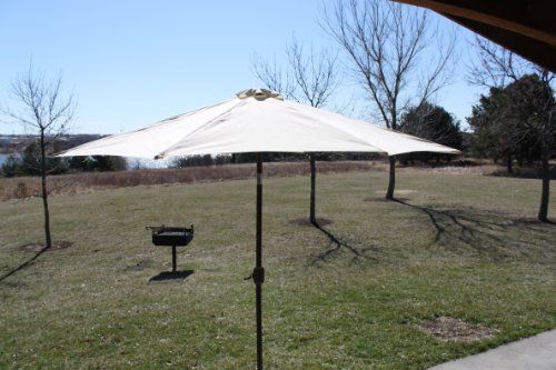 Ace Evert Market Umbrella 8011S, 9 ft, Polyester, Beige