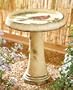 16" Rustic Illustrated Birdbath with Red Cardinal Detailed Mosaic