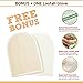Wission Exfoliating Loofah Back Scrubber for Shower for Men and Women and Body Glove Plus User Manual Included (white set of 2)
