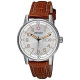 Men's Wenger 70170 Commando Day Date XL Leather Band Watch