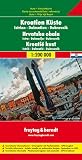 Freytag-Berndt Autokarten, Kroatien K�ste-Istrien-Dalmatien-Dubrovnik - Ma�stab 1:200 000: Istrien, Dalmatien, Dubrovnik. Touristische Informationen. Ortsregister mit Postleitzahlen. GPS-tauglich
