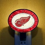 Detroit Red Wings Art Glass Night Light