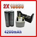 UltraFire 2 X 4200mAh Li-ion TRC 18650 Akkus mit Ladeger�t Brand New in versiegelten Verpackung