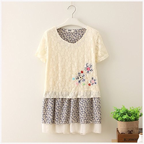 森ガール ワンピース 森ガール スカート ニット ブラウス ボーダー柄・小花柄ブラウス レース裾　丸襟　カーディガン　長袖 レディース