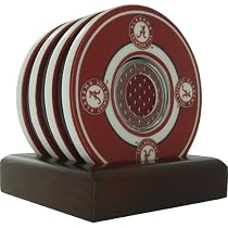Steiner Sports Alabama Crimson Tide Coasters with Game Used Jersey (Set of 4)