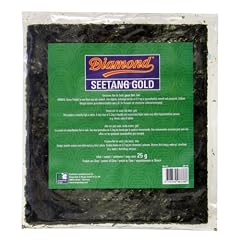 Diamond Seetang, ger�stet, f�r Sushi, ganzes Blatt, Nori Gold, 4er Pack (4 x 25 g)