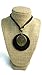 Skullz Jewelry Set of 3, Tree of Life Necklace, Wooden & Metal Bohemian Hippie Pendants with Adjustable Leather Cords