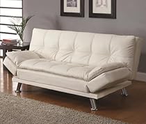 Big Sale Contemporary White Adjustable Futon Sofa Bed