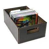 Richards Homewares Brown Faux-Leather Open Video Box
