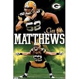 (22x34) Green Bay Packers Clay Matthews Sports Poster Print