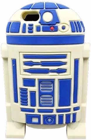 iPhone 5 5S Case, Maxbomi - 3D Cute Cartoon Star Wars R2D2 Astromech Droid Robot Soft Silicone Protective Rubber Back Cover Protection Cases for Apple iPhone 5 5S
