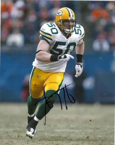 AJ HAWK,GREEN BAY PACKERS,OHIO STATE,BUCKEYE,FOOTBALL,SIGNED,AUTOGRAPHED 8X10,PHOTO,COA WITH PROOF,PIC