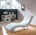Modern Contemporary White Leather Leisure Relax Chair