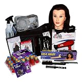 Cosmetology Beauty School Hair Stylist Student Kit with Tote Bag and Mannequin Head