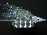 NEW FLIES Nuclee-r Holographic & Glow in Dark Pearlescent Croc-Hide Sinking Head Tube & Trolling Boogie Fly #130
