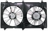03-07 HONDA ACCORD (2/4DR, L4) AC CONDENSER + RADIATOR COOLING FAN (DENSO BRAND, W/ SHROUD, W/ MOTOR) (DUAL FUNCTION) 04 05 06 2