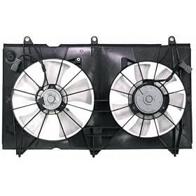 03-07 HONDA ACCORD (2/4DR, L4) AC CONDENSER + RADIATOR COOLING FAN (DENSO BRAND, W/ SHROUD, W/ MOTOR) (DUAL FUNCTION) 04 05 06 2003 2004 2005 2006 2007