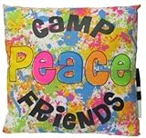 Camp/Peace/Friends Pillow - Splatter Colors, Camp Autograph Pillow