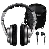 Shure SRH940 Professional Reference Headphones Bundle with Pioneer SE-CS15V Headphones and V Audio Carrying Case