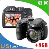 GE Power Pro X5 14 MP with 15 x Optical Zoom Digital Camera(black)+8GB SD Card