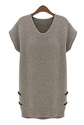 Plus Size Short Sleeves Cashmere/Knit  Dress