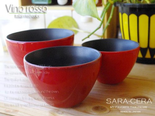ヴィノロッソ　インナ－ブラック カフェオレボール　Sサイズ Vino rosso　赤