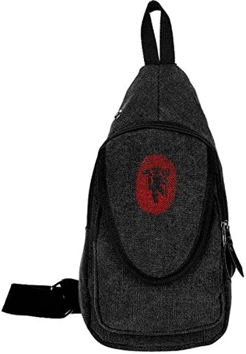 Alikade Manchester United Cool Outdoor Sports Casual Canvas Unbalance Backpack Crossbody Sling Bag Shoulder Bag Chest Bag