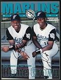Charles Johnson & Edgar Renteria Autographed/Hand Signed Marlins Magazine
