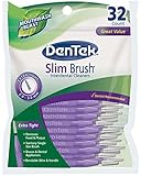 DenTek Slim Brush, Professional Interdental Cleaners, Tight Teeth, Mouthwash Mint, 32 Count