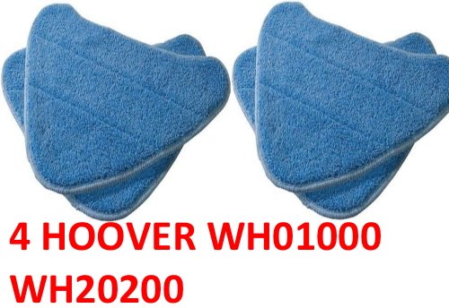 4 PACK Hoover Steam Mop Pads Compatible WH20200 Steam Mop # WH01000