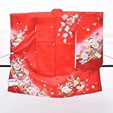 着物ひととき 七五三 3歳 女の子 着物 赤 花 鞠 ii3240a05 中古
