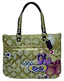 Coach Limited Edition Poppy Pop C Applique Signature Glam Bag Tote Reviewed