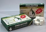 Danish Clean Green Firelighters, Non-Toxic Non-Flammable Fire Starters for Charcoal BBQ Barbeque Grill Fireplace Chimney, 100% Vegetable Oil Not Petroleum, Lights More Than 5 64oz Lighter Fluid Bottles, 128pcs, 2-count
