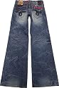 RED PEPPER 7021 Size 25 Women's Flare Jeans Embroidery Embroidered Distressed