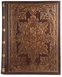 Arabella Hand Crafted Brown Genuine Leather Photo Album / Scrapbook, Gift Boxed, 9"x12"