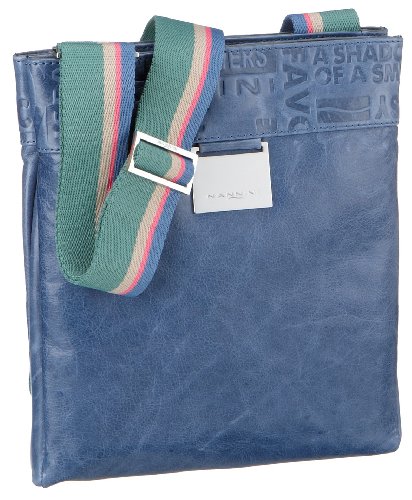 Nannini H0S Embossing Color 94839, Damen Umh&auml;ngetasche, blau, (iris), 22x26x2