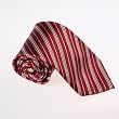 Red Stripes Woven Silk Neckie Gift Box Set Crimson Mens Presents T8266