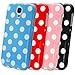 Fosmon Galaxy S4 Case DURA Series Slim-Fit Case Protective Skin Cover for Samsung Galaxy S4 IV / I9500 - Polka Dots (Black)