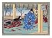 Woman Touching the Hem of a Man's Clothing, Japanese Wood-Cut Print Giclee Poster Print