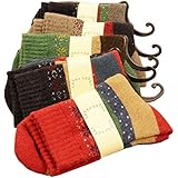Color City Womens Super Thick Warm Vintage Wool Socks,Christmas Gift
