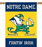 NCAA Notre Dame Fighting Irish 2-Sided 28-by-40 inch House Banner with  Pole Sleeve