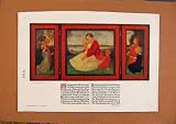 Antique Print Shutter Blind Lady With Children C1901