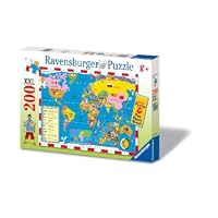Ravensburger World Map - 200 Piece Discover & Learn Puzzle