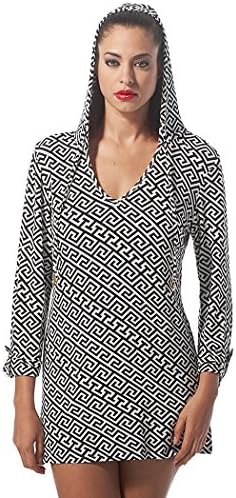 The Macbeth Collection Womens Pattern Hooded Pullover Top S