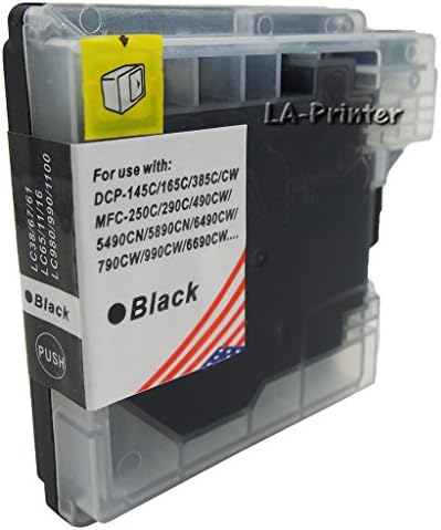 LA Printer Compatible Ink Cartridge Replacement for Brother LC11 LC16 LC38 LC61 LC65 (2 Black, 1 Cyan, 1 Yellow, 1 Magenta, 5-Pack)